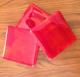 red coasters
